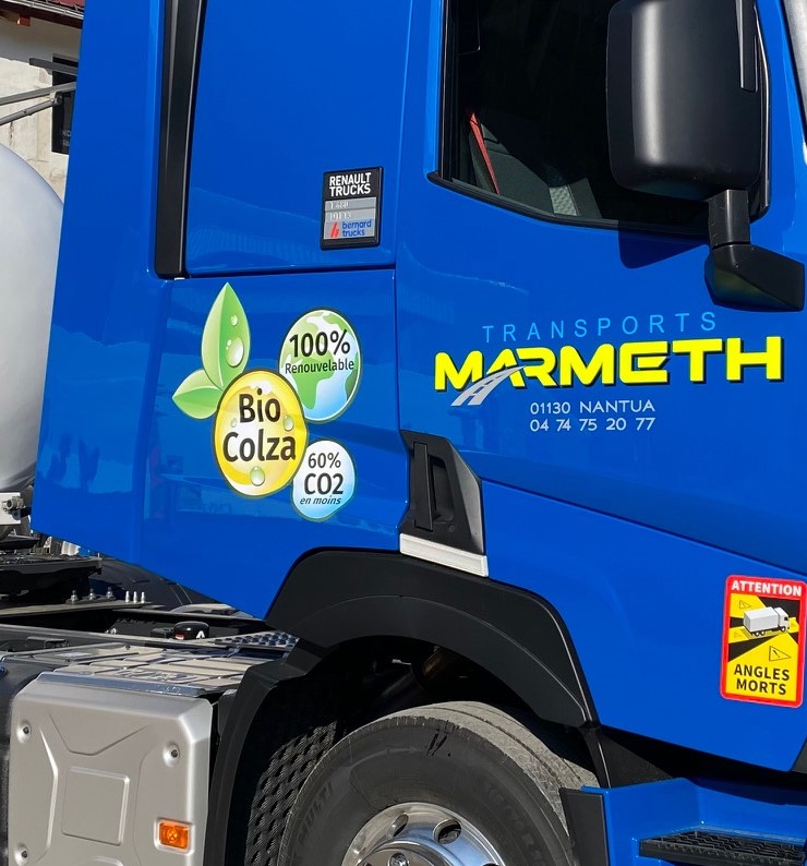 Camion Marmeth énergie verte biocarburant